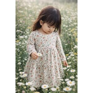 New Darling Zara Baby Earthy Blooming Floral Dress 12-18mths